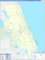 Deltona Daytona Beach Ormond Beach Metro Area Wall Map